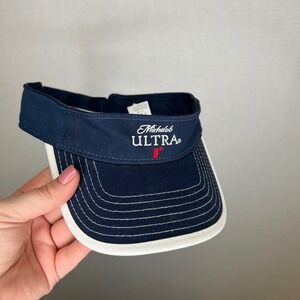 Michelob ULTRA Navy Blue Sun Visor Adjustable Golf Tennis Hat RN128606